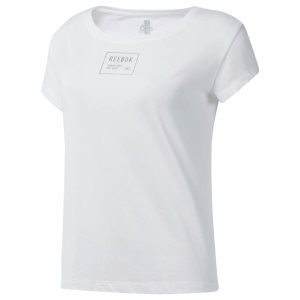 Reebok GS Training Supply Easy T Shirt Damen - Weiß - DE 627-JYB